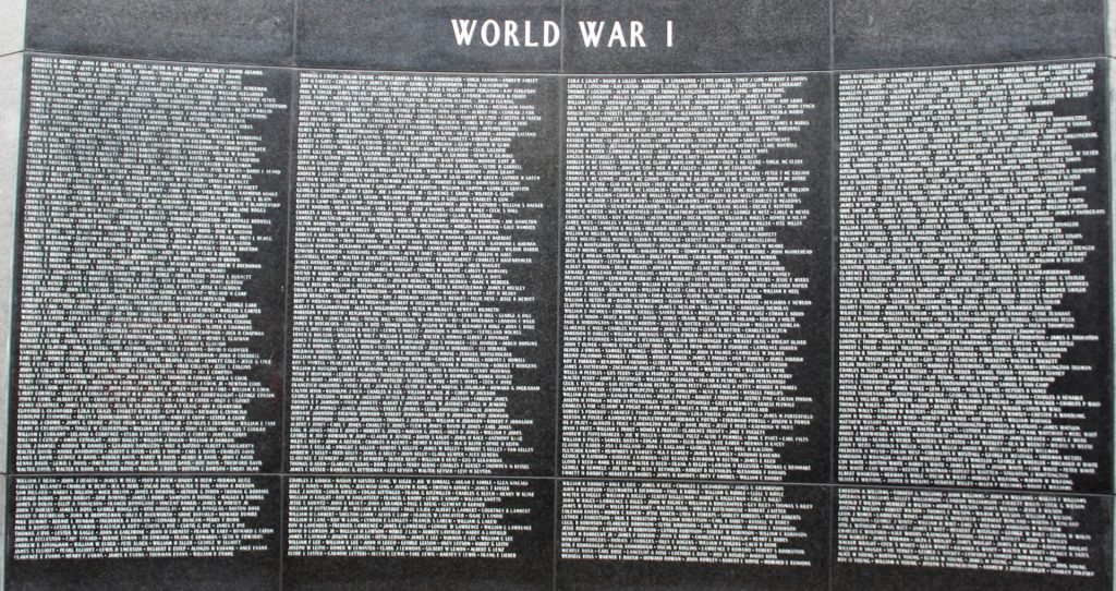 WEST VIRGINIA WORLD WAR I MEMORIAL WALL