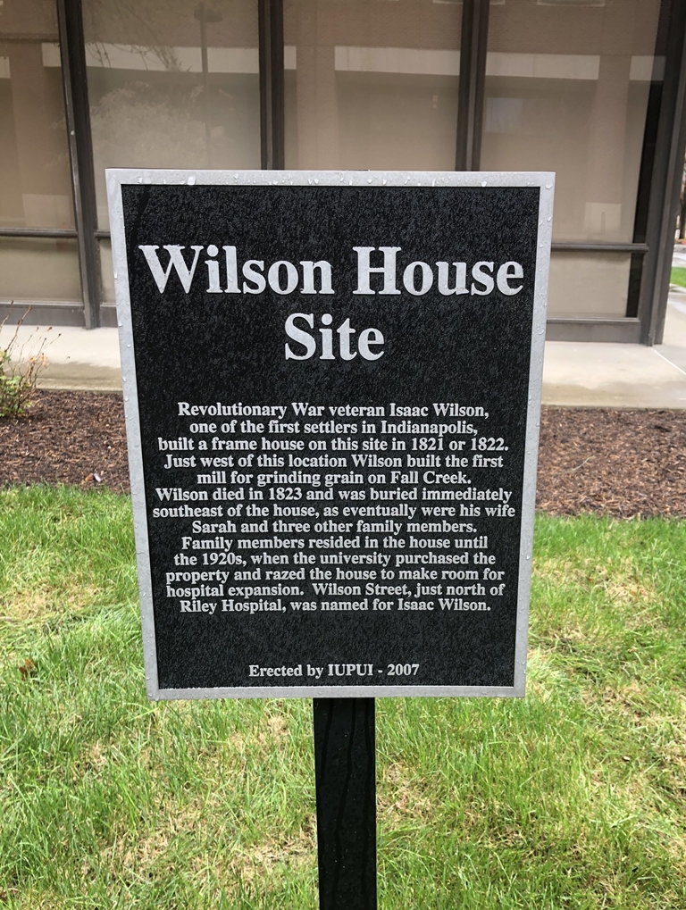 WILSON HOUSE SITE MEMORIAL PLAQUE