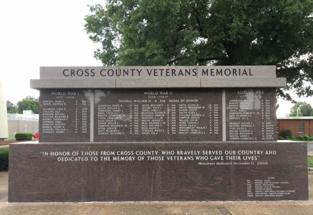 CROSS COUNTY VETERANS MEMORIAL SIDE A