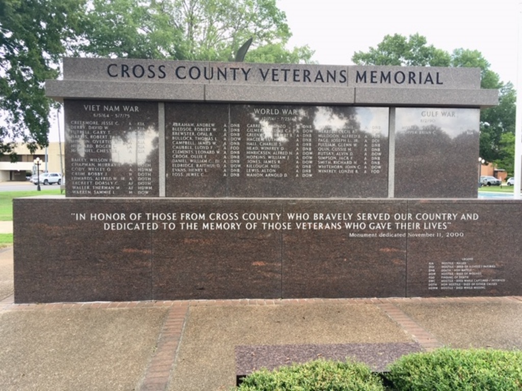 CROSS COUNTY VETERANS MEMORIAL SIDE B