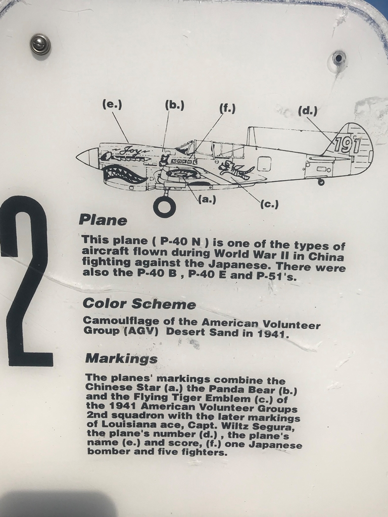 FLYING TIGER WAR MEMORIAL AIRCRAFT PLAQUE B