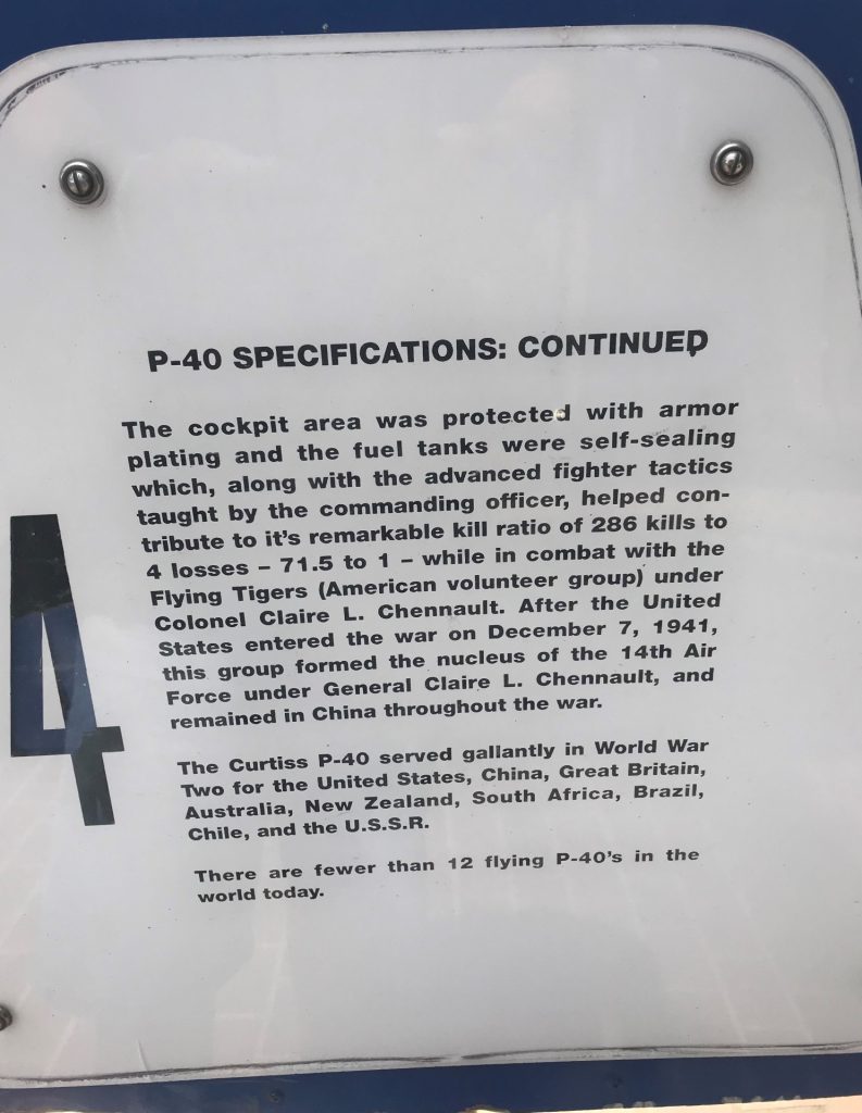 FLYING TIGER WAR MEMORIAL AIRCRAFT PLAQUE D