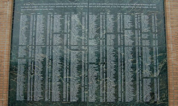 SELMAN FIELD NAVIGATOR WAR MEMORIAL PLAQUE B