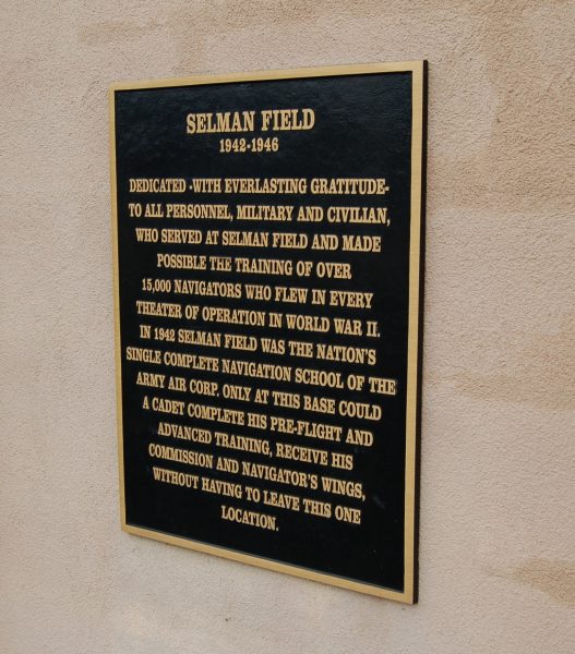 SELMAN FIELD WAR MEMORIAL PLAQUE