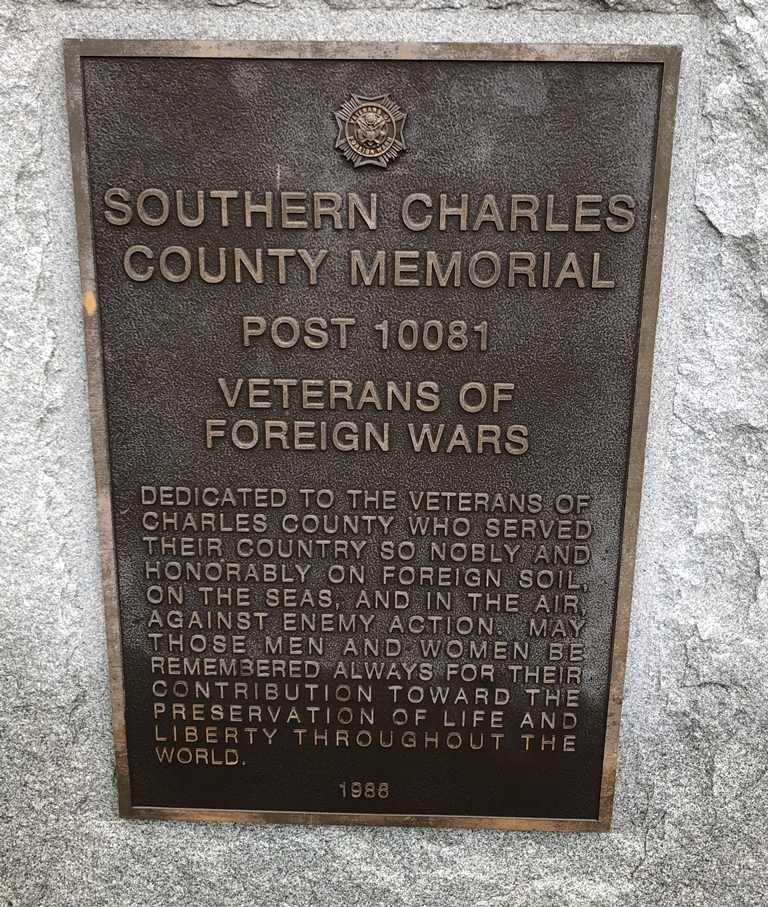SOUTH CHARLES COUNTY MEMORIAL PLAQUE