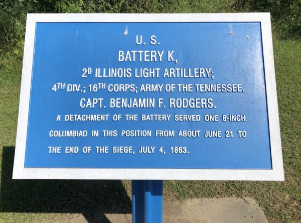 U.S. BATTERY K, 2D ILLINOIS LIGHT ARTILLERY WAR MEMORIAL CANNON PLAQUE