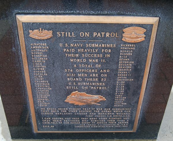 U.S.S. GOLET SS-361 WAR MEMORIAL PLAQUE