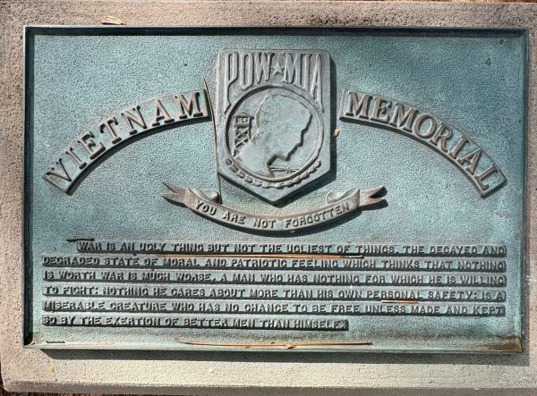 VIETNAM POW MIA MEMORIAL PLAQUE