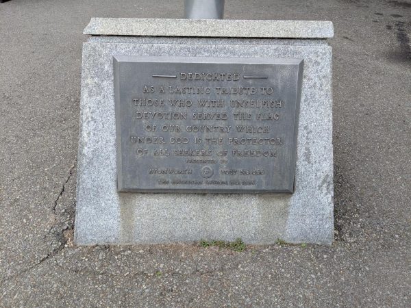AMERICAN LEGION POST NO. 866 MEMORIAL FLAGPOLE PLAQUE