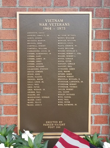 TOWN OF WASHINGTON WAR VETERANS MEMORIAL PLAQUE C