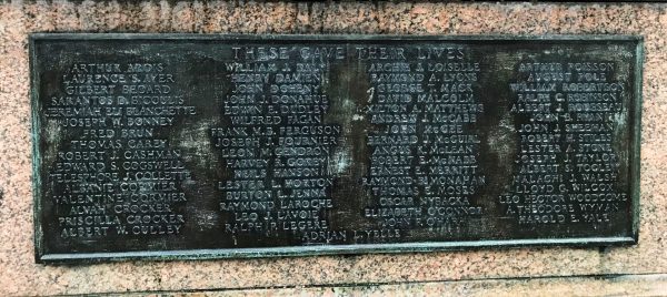 FITCHBURG WORLD WAR MEMORIAL PLAQUE