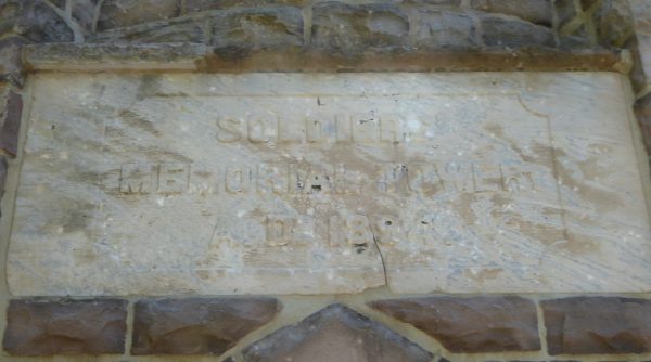 SOLDIERS’ MEMORIAL TOWER TABLET