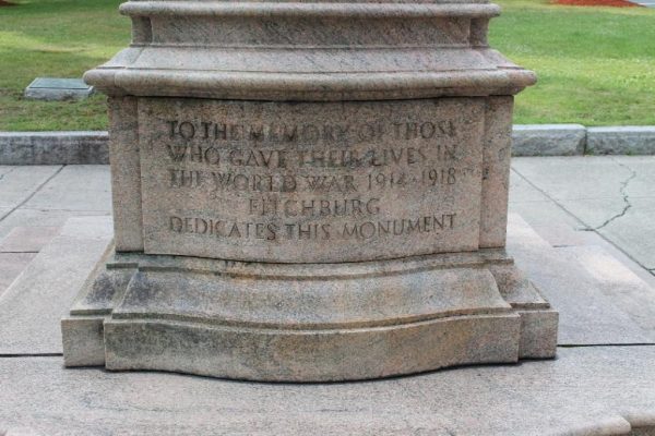 FITCHBURG WORLD WAR MEMORIAL DEDICATION STONE