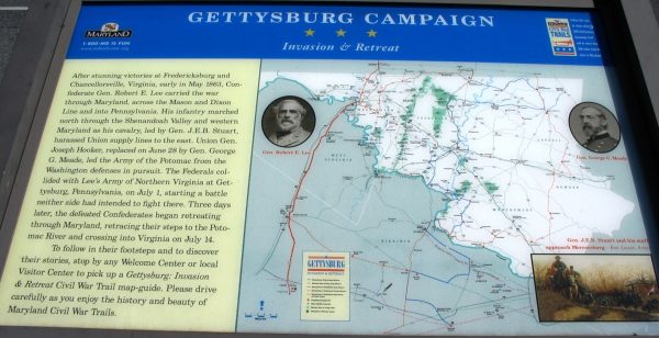 GETTYSBURG CAMPAIGN INVASION & RETREAT MEMORIAL PANEL II