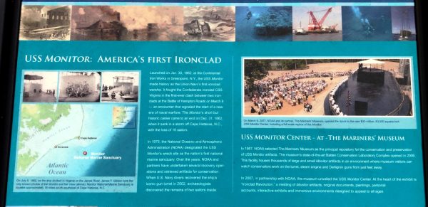 USS MONITOR: AMERICA’S FIRST IRONCLAD WAR MEMORIAL PANEL