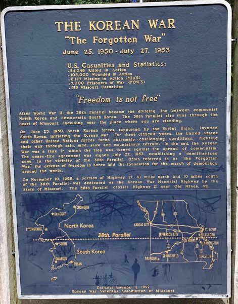 CADET KOREAN WAR MEMORIAL PLAQUE FRONT