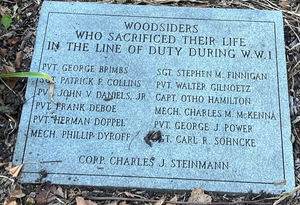 WOODSIDERS ULTIMATE SACRIFICE WAR MEMORIAL TABLET A