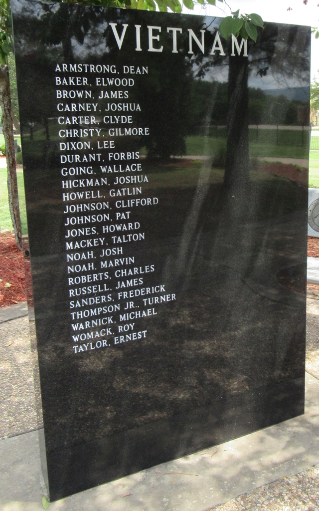 CHOCTAW NATION VIETNAM WAR MEMORIAL FRONT