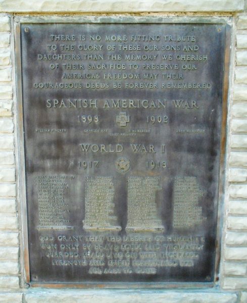 COMMUNITY OF BROUGHTON WAR VETERANS MEMORIAL PLAQUE E