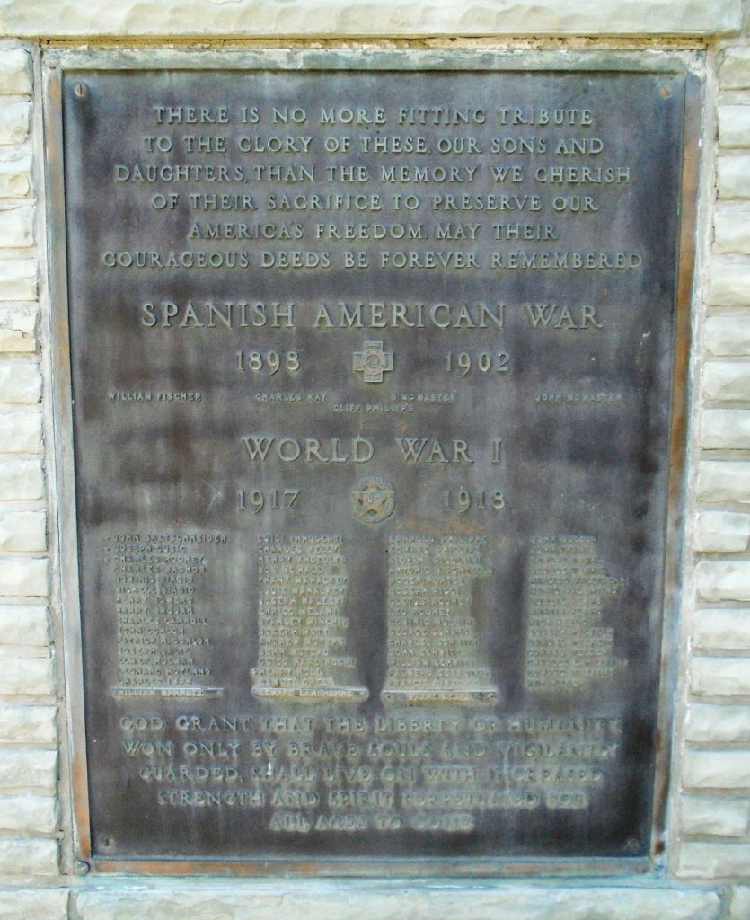 COMMUNITY OF BROUGHTON WAR VETERANS MEMORIAL PLAQUE E