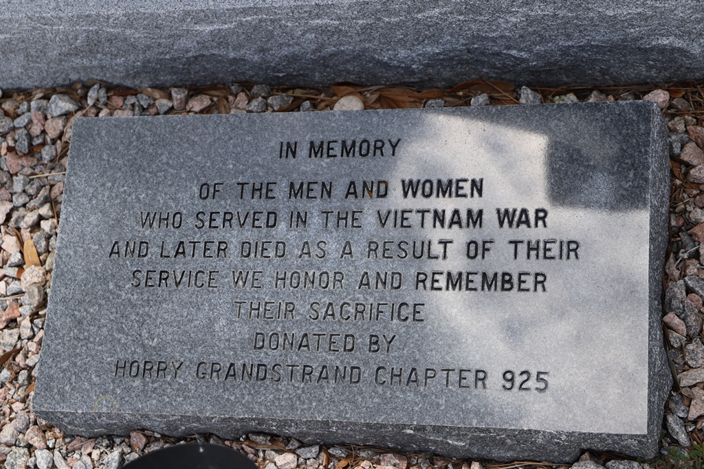 HORRY COUNTY VIETNAM VETERANS FALLEN COMRADES MEMORIAL TABLET