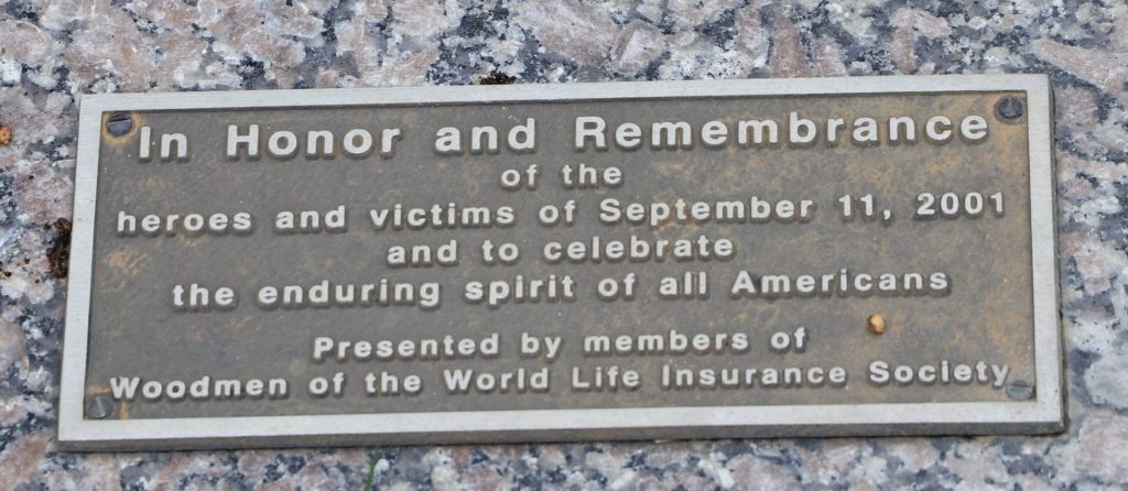 IN HONOR AND REMEMBRANCE SEPTEMBER 11, 2001 MEMORIAL PLAQUE CAMDEN