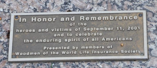 IN HONOR AND REMEMBRANCE SEPTEMBER 11, 2001 MEMORIAL PLAQUE CAMDEN