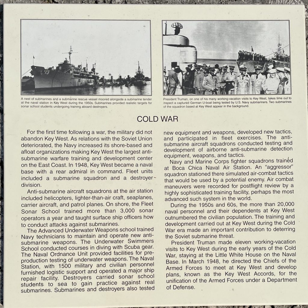 KEY WEST COLD WAR MEMORIAL PANEL