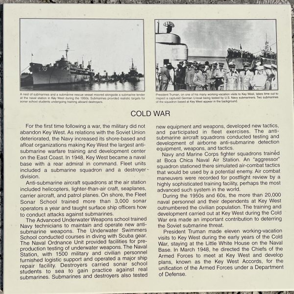 KEY WEST COLD WAR MEMORIAL PANEL