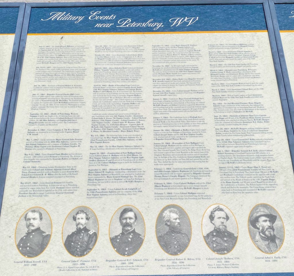MILITARY EVENTS NEAR PETERSBURG, WV MEMORIAL PANEL