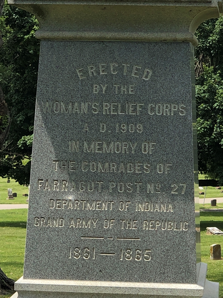 OAK HILL CEMETERY, IN G.A.R. CIVIL WAR MEMORIAL DEDICATION STONE