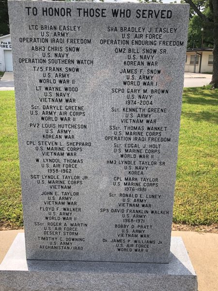 PEA RIDGE WAR VETERANS MEMORIAL STONE C