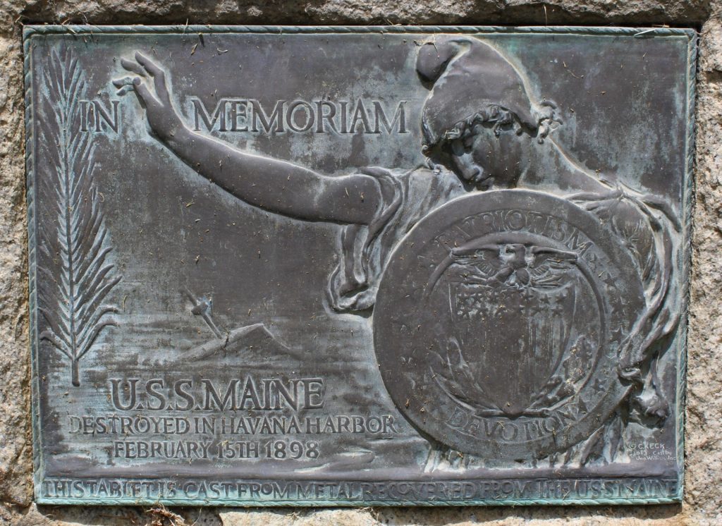 SACRAMENTO HISTORIC CITY CEMETERY U.S.S. MAINE MEMORIAL PLAQUE