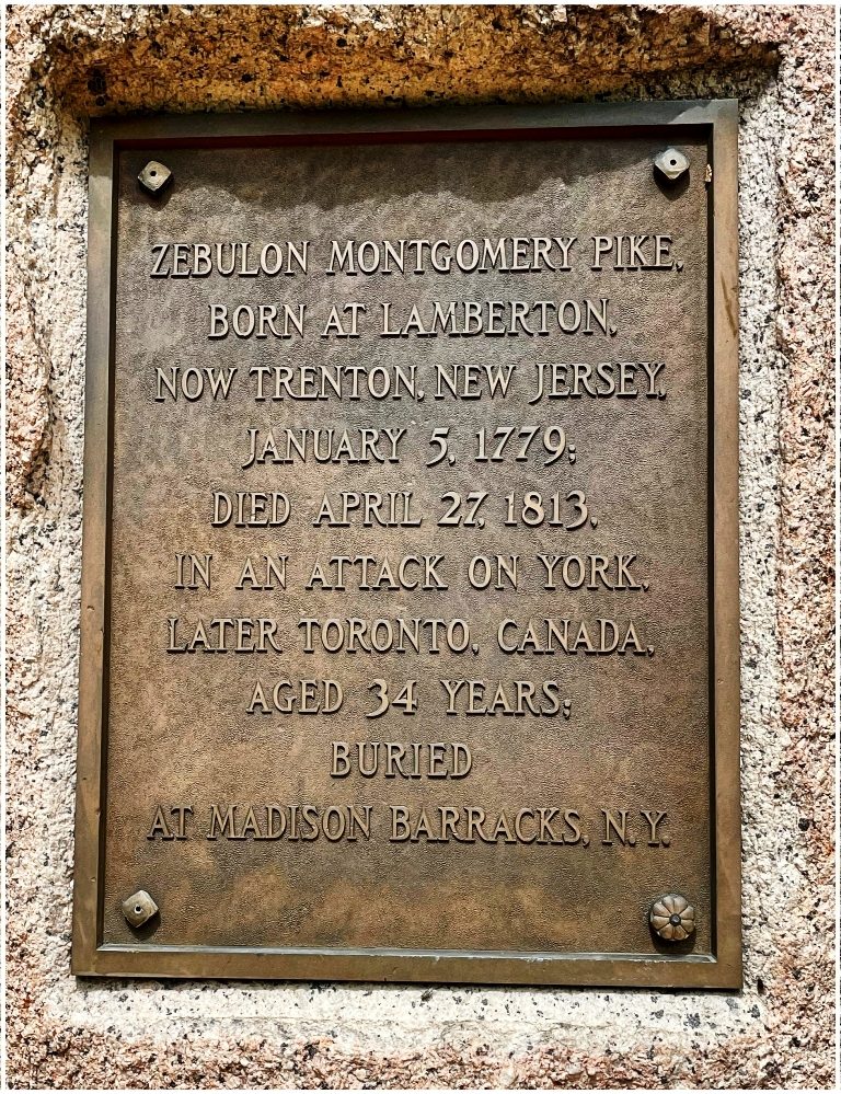 ZEBULON MONTGOMERY PIKE MEMORIAL PLAQUE B
