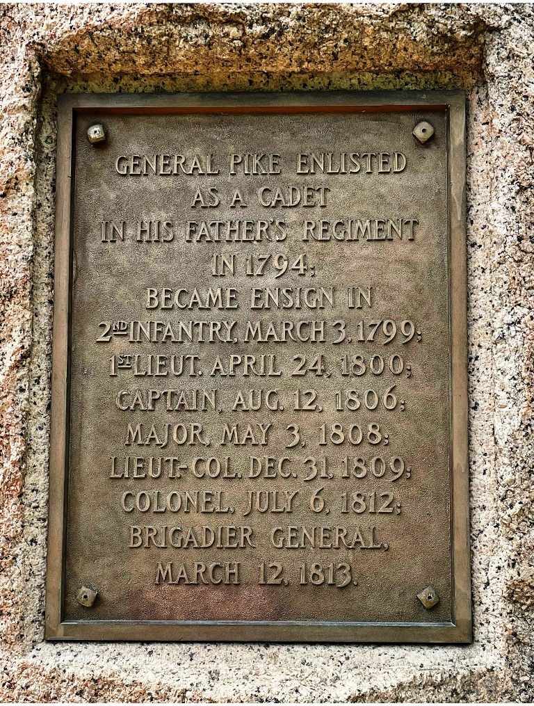 ZEBULON MONTGOMERY PIKE MEMORIAL PLAQUE C