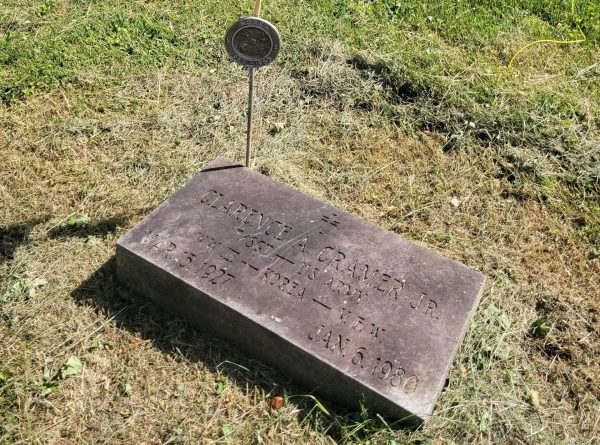 CLARENCE CRAMER, JR WAR MEMORIAL CEMETERY STONE