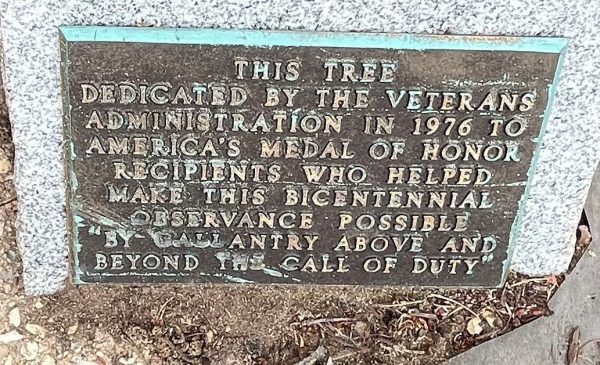 DC VA AMERICA’S MEDAL OF HONOR RECIPIENTS MEMORIAL TREE PLAQUE