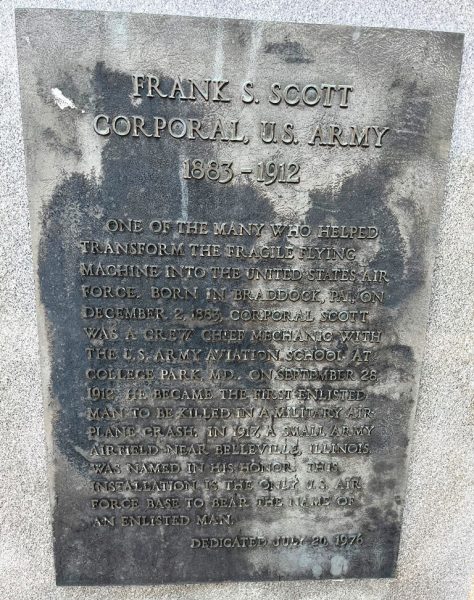 FRANK C. SCOTT MEMORIAL PLAQUE
