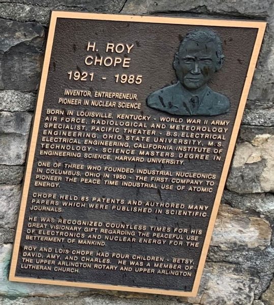 H. ROY CHOPE WAR MEMORIAL PLAQUE