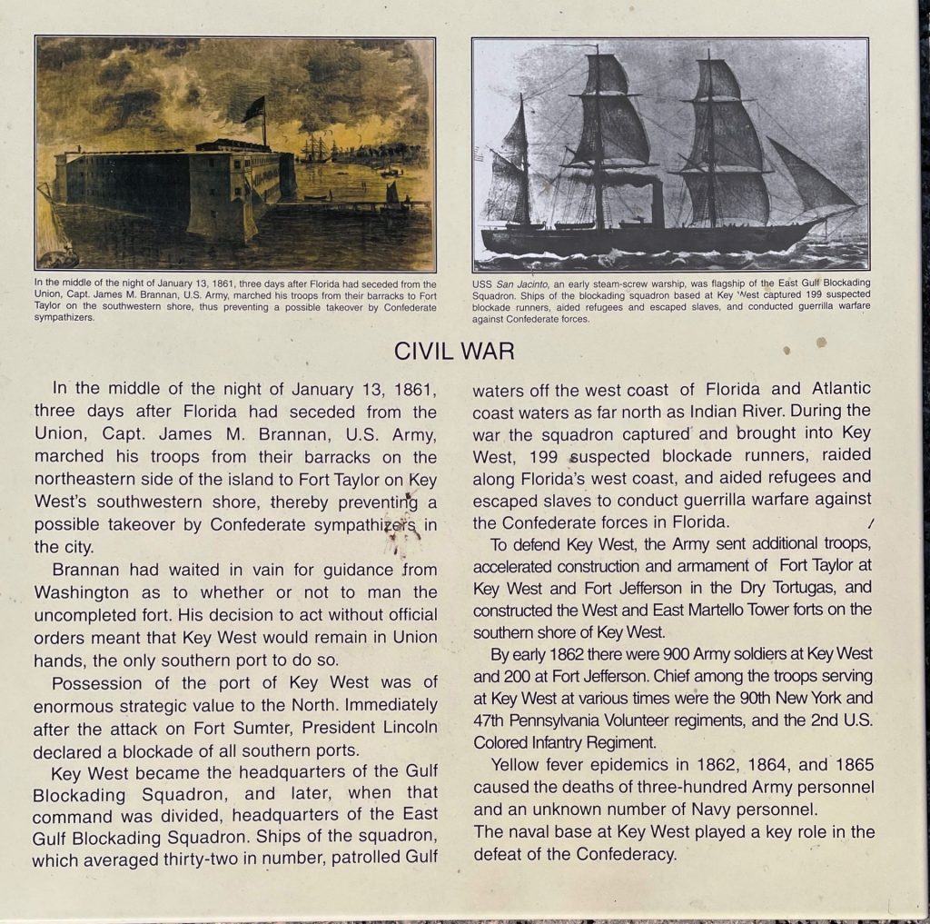 KEY WEST-FLORIDA CIVIL WAR MEMORIAL PANEL