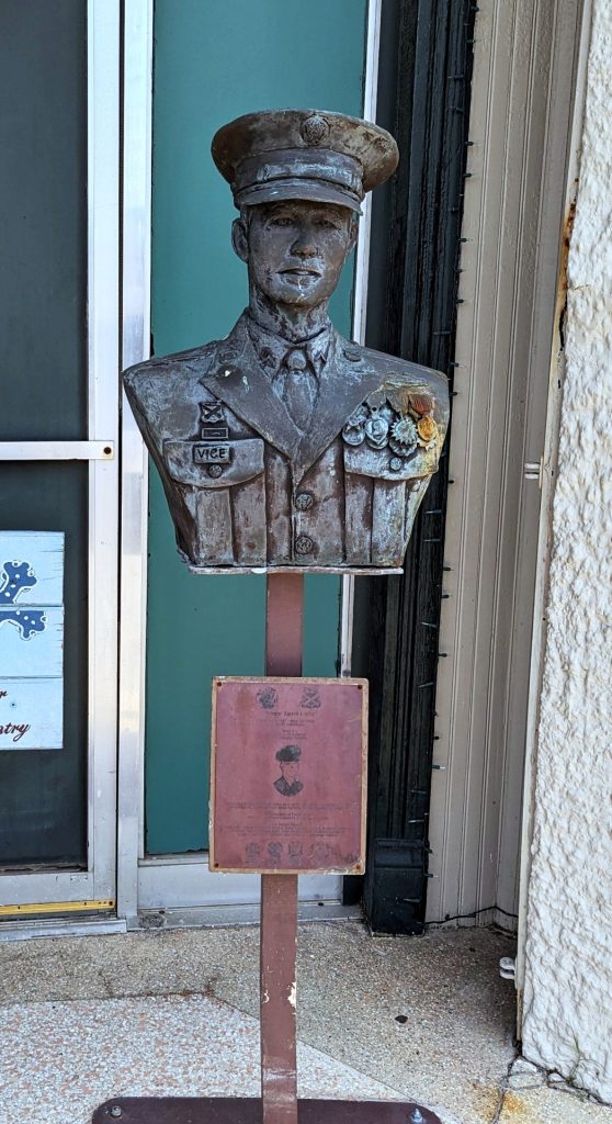 PRIVATE FARRELL J. VICE WAR MEMORIAL BUST