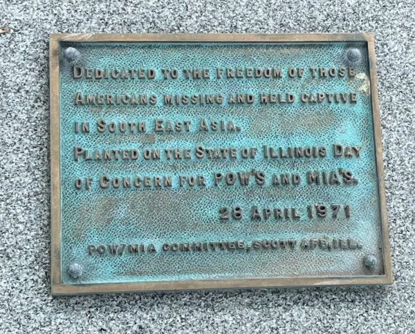 SOUTH EAST ASIA POW’S AND MIA’S WAR MEMORIAL TREE PLAQUE