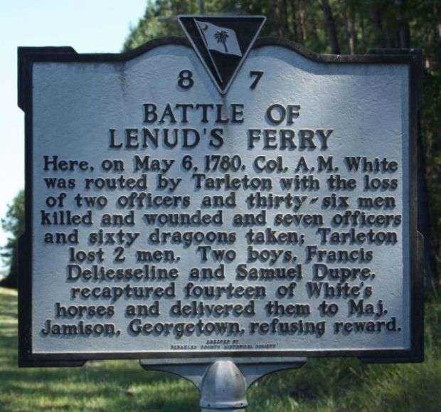 BATTLE OF LENUD’S FERRY REVOLUTIONARY WAR MEMORIAL MARKER