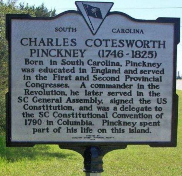CHARLES COTESWORTH PINCKNEY REVOLUTIONARY SOLDIER MEMORIAL MAKER