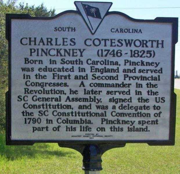 CHARLES COTESWORTH PINCKNEY REVOLUTIONARY SOLDIER MEMORIAL MAKER