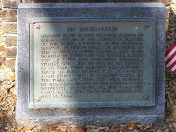 IN MEMORIAM CAPTAIN JOHN STONEY WAR MEMORIAL PLAQUE