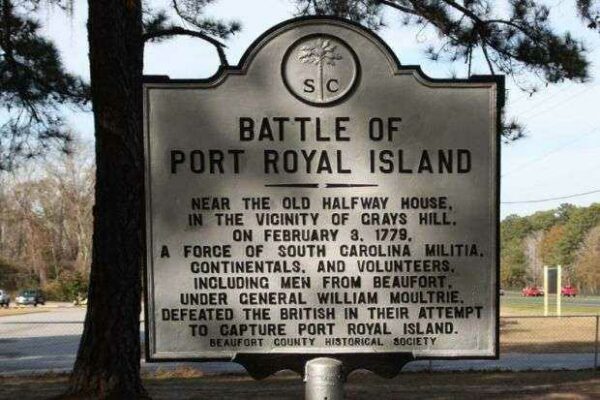 BATTLE OF PORT ROYAL ISLAND WAR MEMORIAL MARKER