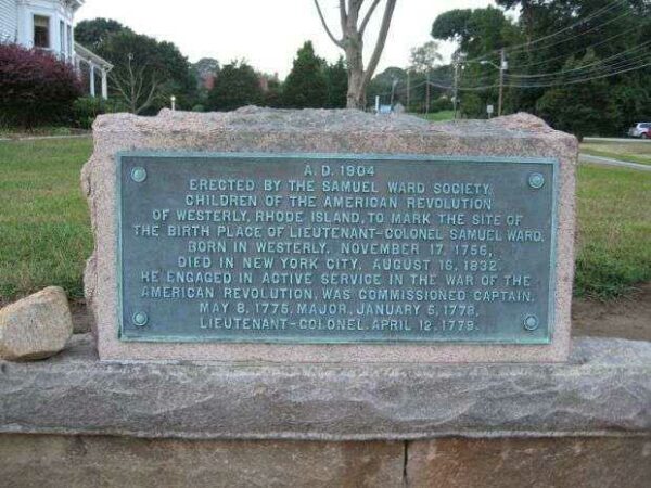LIEUTENANT-COLONEL SAMUEL WARD REVOLUTIONARY WAR MEMORIAL