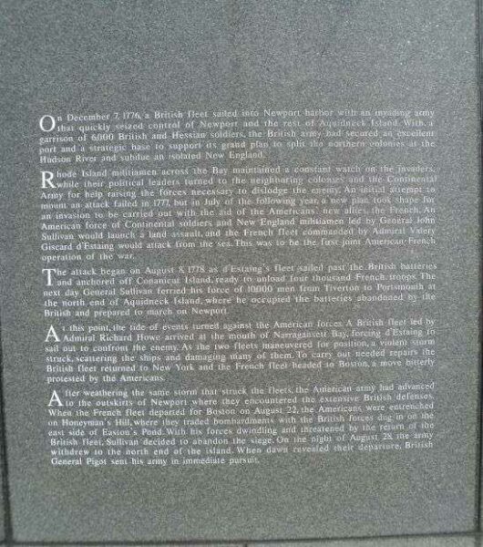 THE 1ST RHODE ISLAND REGIMENT MEMORIAL PANEL C