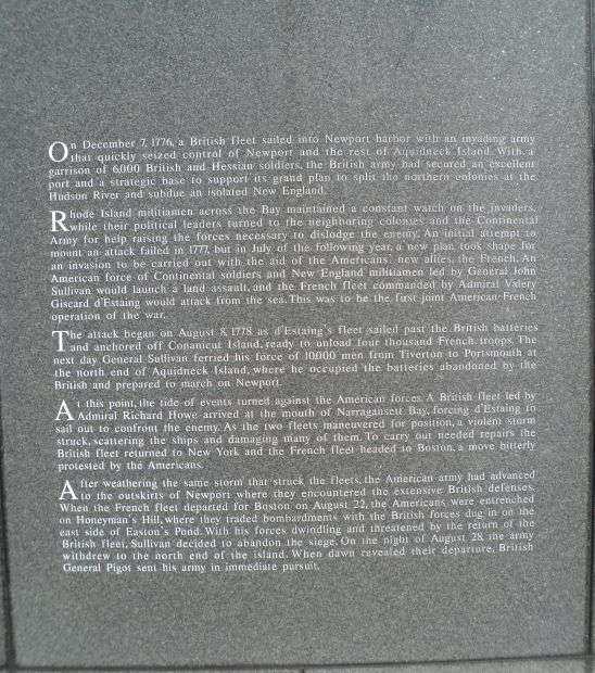 THE 1ST RHODE ISLAND REGIMENT MEMORIAL PANEL C